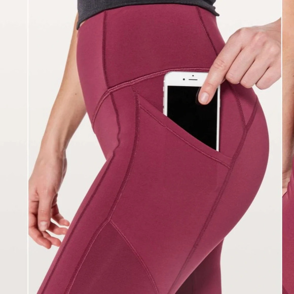 Lululemon All The Right Places Crop II *23" ruby wine 27241 - Picture 4 of 12